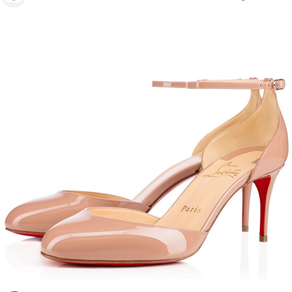 Brand New Nude Louboutin Rounditwo 70 Patent